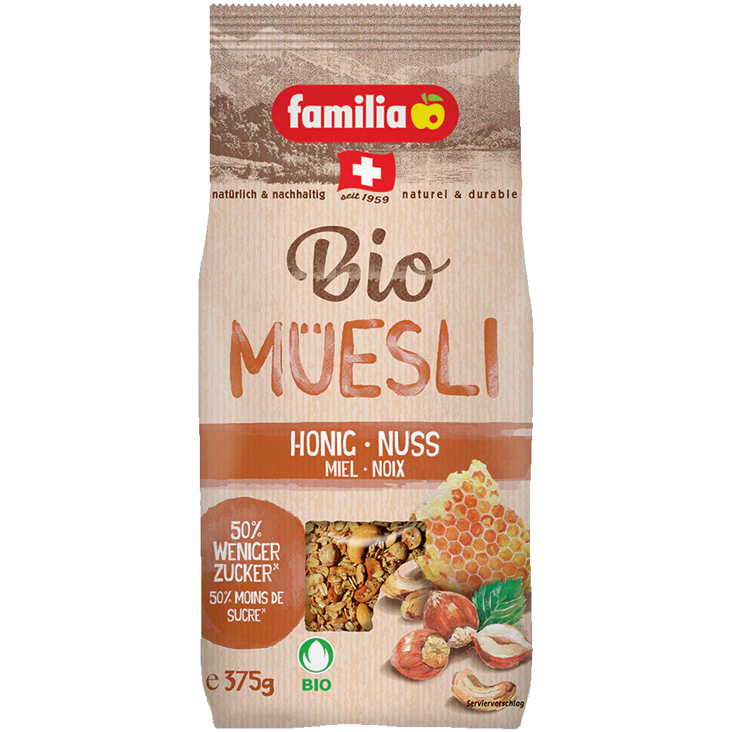 Familia Bio Müesli Honig Nuss gebacken - 375g