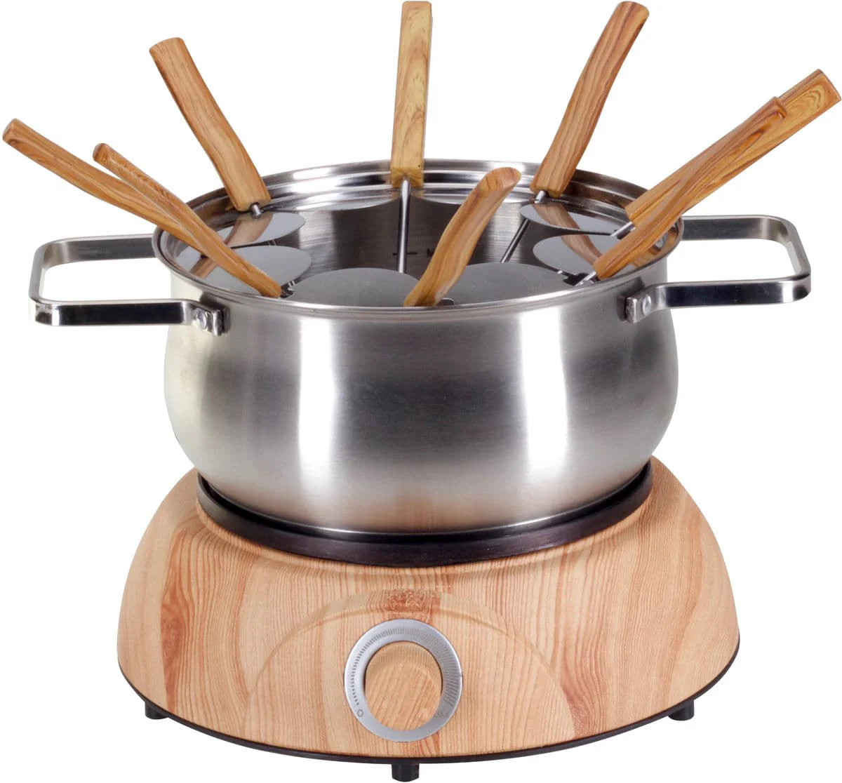 Fleischfondue-Set Elektro «Wood Inox» - 11-teilig - Image 2