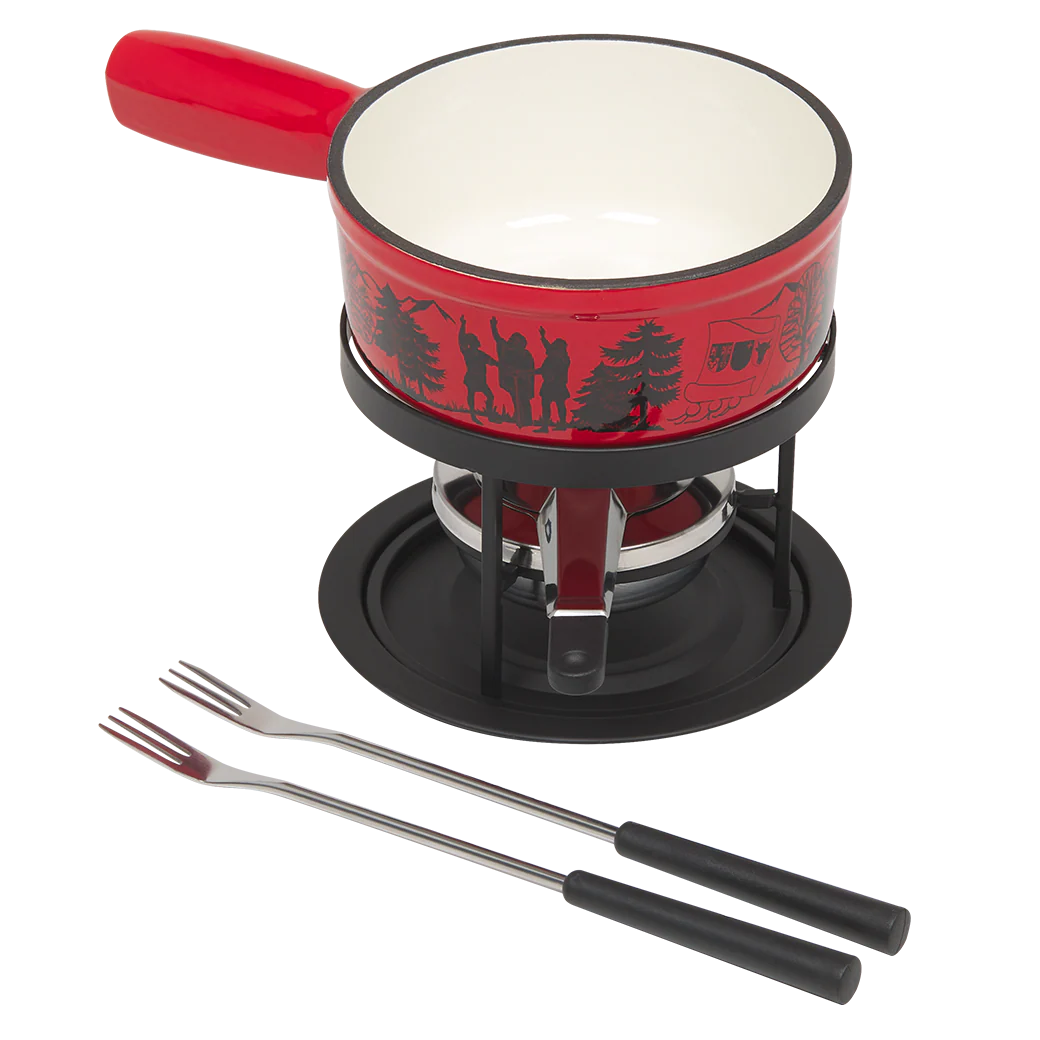 Käsefondue-Set aus Guss «Rütlischwur»