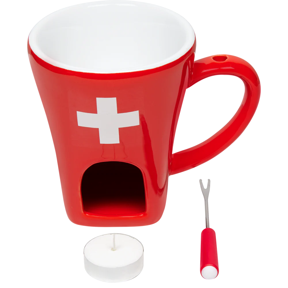 Schokoladenfondue-Tasse «CH-Kreuz»